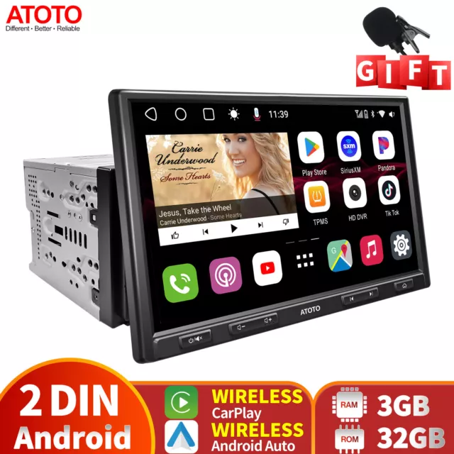 ATOTO S8 Pro 10" 2DIN GPS Car Stereo Built in 4G Wireless CarPlay & Android Auto