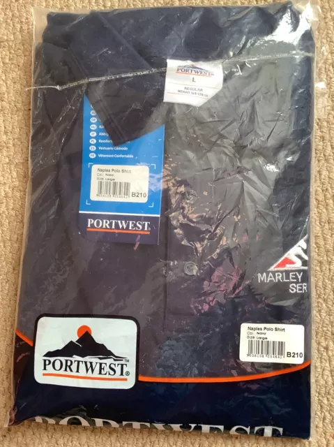 Portwest B210 Neapel Arbeit Poloshirt Polybaumwolle Uniform Firmenarbeitskleidung marineblau
