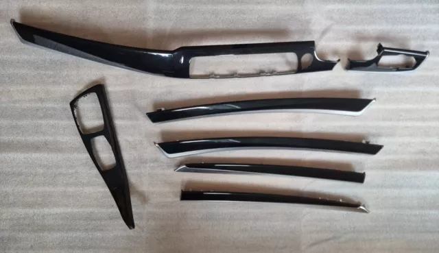 BMW Serie 5 F10 F11 RHD nero nero completo interni set finiture complete cruscotto