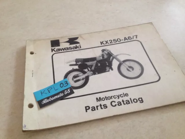 Kawasaki Parts Lista KX250 A6 A7 KX 250 250KX Catalogo Lista Pezzo di Ricambio