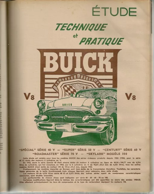 Revue Technique Automobile 110 Rta 1955 Etude Buick V8 + Evolution Renault 4Cv