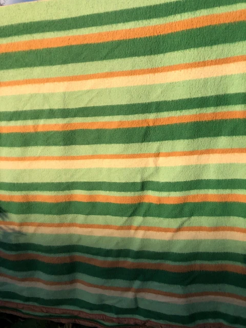PLAID COUVERTURE L'OURSON EN LAINE  MULTICOLORE vert beige marron