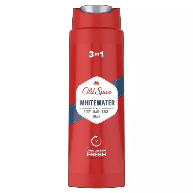 Old Spice Whitewater Duschgel Und Shampoo Für Männer, 3-In-1 Körper-Haar-Gesicht