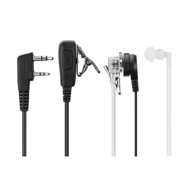 2Pin PTT MIC Headset Covert Tube In-Ear-Ohrhörer für Baofeng UV-5R 888s Radio DE