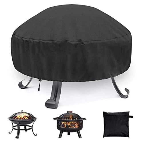 Fire Pit Cover Round 30" D x 12" H, Waterproof Outdoor Patio Fire Pit Table