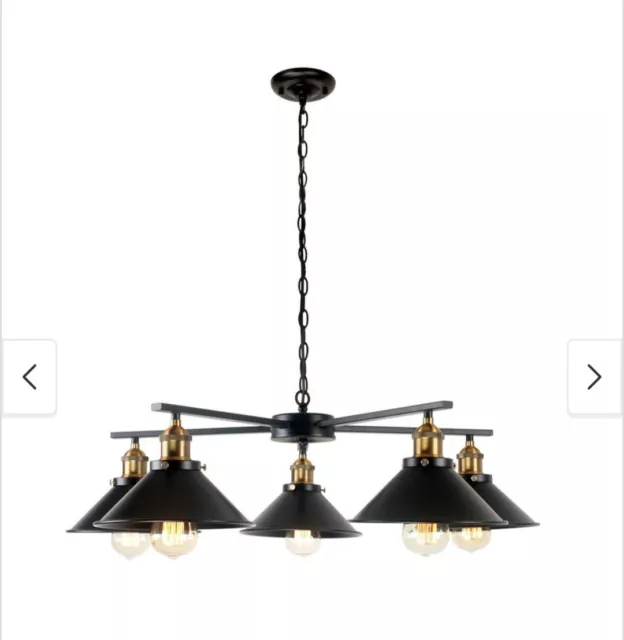 Bes Bath and Beyond Vintage 26-inch Metal Shade Chandelier Kitchen Pendant Light