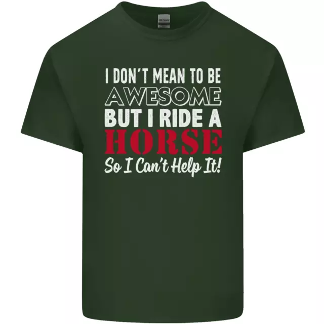T-shirt top da uomo in cotone I Dont Mean to Be I Ride a Horse 8