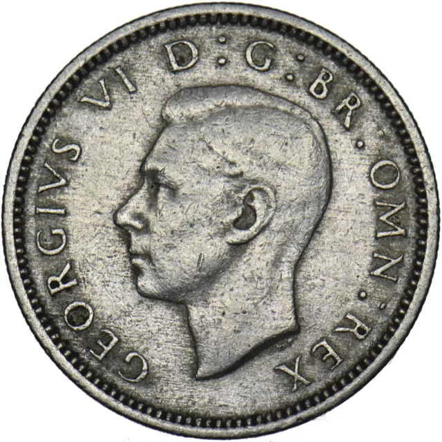 1952 Sixpence - George VI British Coin - Nice