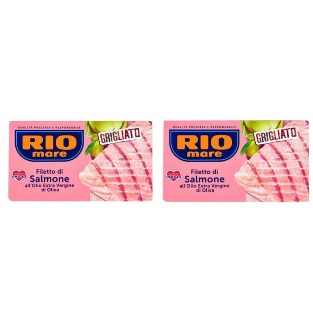 FILETTI DI SALMONE GRIGLIATO RIO MARE 2 scatolette da 125 GR PESCE