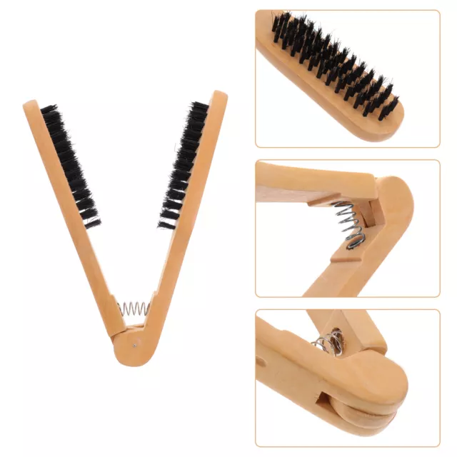 Handy Hair Straighter Manual Wooden Comb Straightening Modeling Straightener