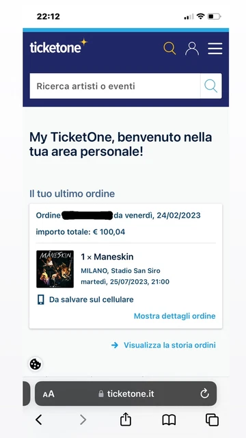 biglietti maneskin Milano San Siro