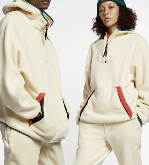 Nike ACG Sherpa Light Cream Rare Fleece Unisex Oversized Hoodie Size Large L
