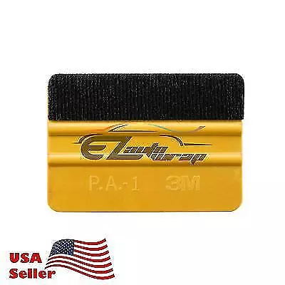 3M Gold Plastic Felt Edge Squeegee Car Vinyl Wrap Application Tool Scraper Decal