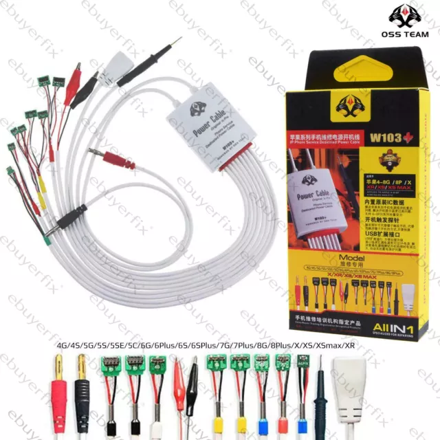 W103+ Professional DC Power Supply Test Cable for Repair iPhone & Android Models