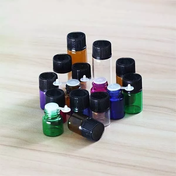 1-5ml glass bottles Vial perfume Essential Oils Refillable Message Empty Candy