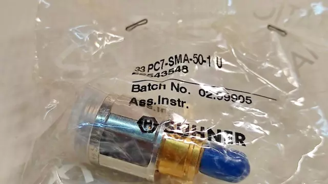 SUHNER adapter APC7 to SMA female pn. 33PC7 SMA-50-1 U