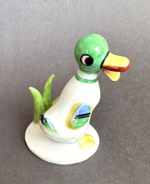 Vtg Metzler Ortloff Walter Bosse Mini Figurine Art Deco Mallard Duck Green Head