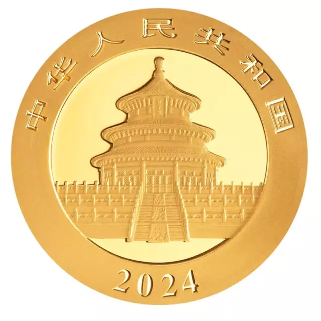 2024 10 Yuan Gold Chinese Panda .999 1gram BU in capsule 2