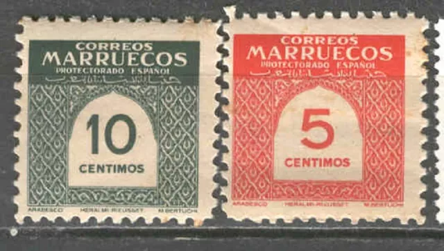 MARRUECOS Spanish Morocco  edifil # 382/383 ** MNH cifras