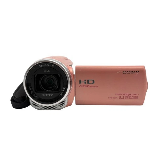 SONY HANDYCAM HDR-CX535 Pink Full HD Camcorder 32GB Tested Working