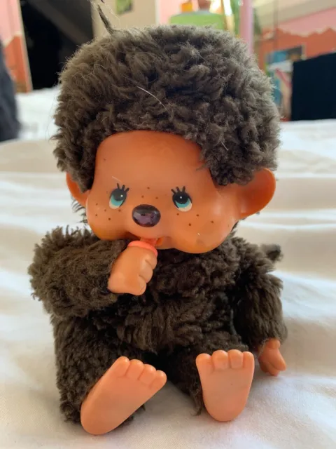 Sekiguchi Monchhichi Plüsch original 70iger Jahre mit Fläschchen