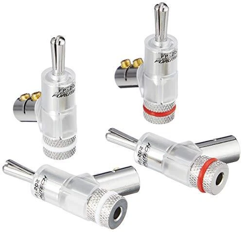 FURUTECH FP-202R ADL Rhodium-plated Banana Plug Set of 4pcs Genuine N2