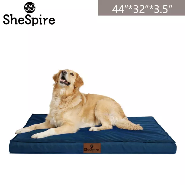 SheSpire Blue Orthopedic Memory Foam X-Large Dog Sleeping Bed Soft Pet Mattress