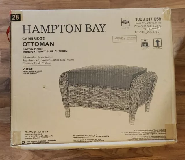 Hampton bay cambridge ottoman discount