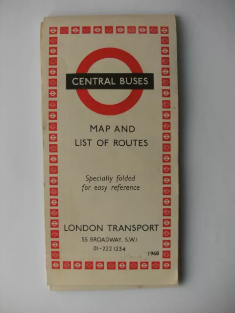 1968 London Transport Central Buses Route Map No 2 (Shop Ref LC6)