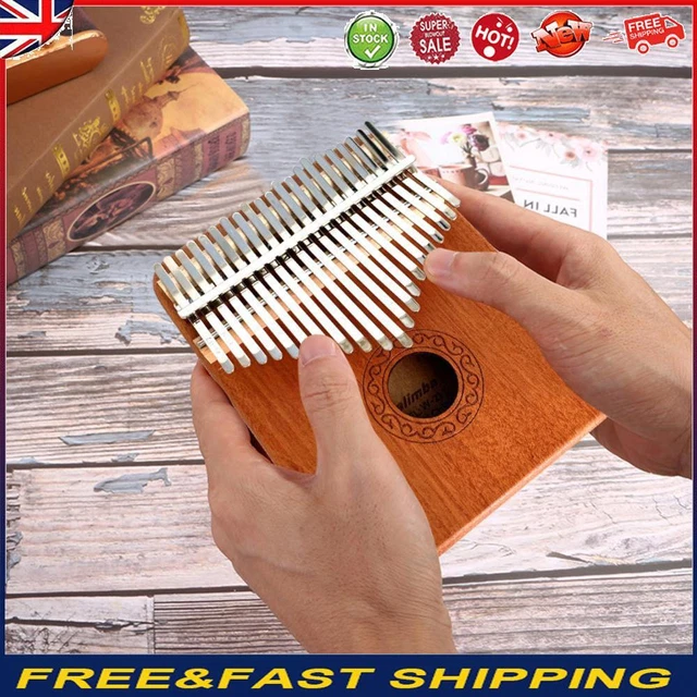 Mahogany 21 Key Kalimba Thumb Piano Mbira Musical Instrument Gift for Beginner -