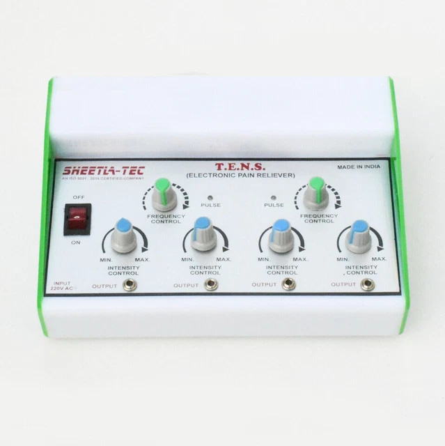 4 CHANNEL NERVE STIMULATOR TENS and SLIMMER ELECTRONIC 8PADS 8HOLDING STRAPS