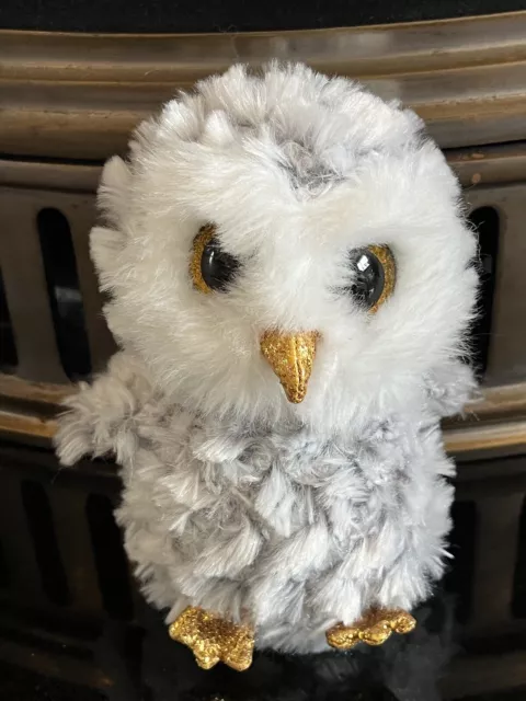 VGC Ty Beanie Boos Owlette The Owl 6" Sparkle Eyes Excellent Condition