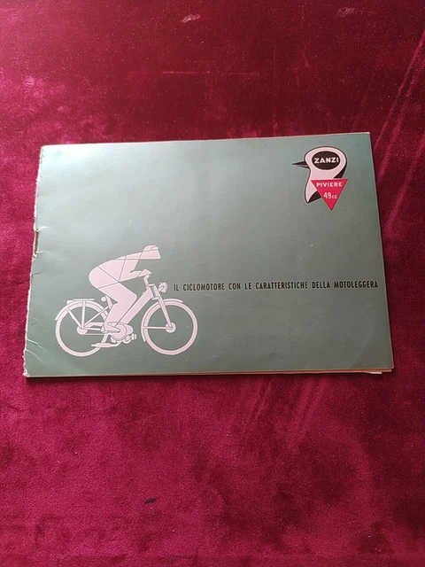Ciclomotore Zanzi Piviere 49 cc. - Libr. Uso e Manutenzione + garanzia anni '50