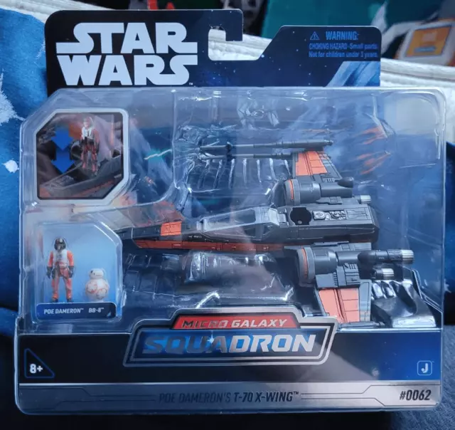 Star Wars Micro Galaxy Squadron POE Dameron's T-70 X-wing 0062 Series 3