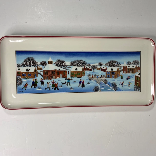 Villeroy & Boch Naif Laplau Folk Art CHRISTMAS TRAY SERVING PLATE PLATTER LAPLAU