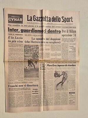 GIMONDI CALLONI GAZZETTA DELLO SPORT 22 AGOSTO 1974 MILAN CALLIGARIS 