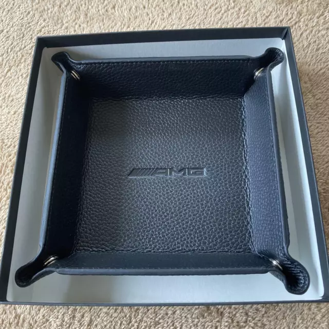 Mercedes-Benz AMG Novelty original Limited leather tray Cowhide 14cm ‪✕‬ 14cm
