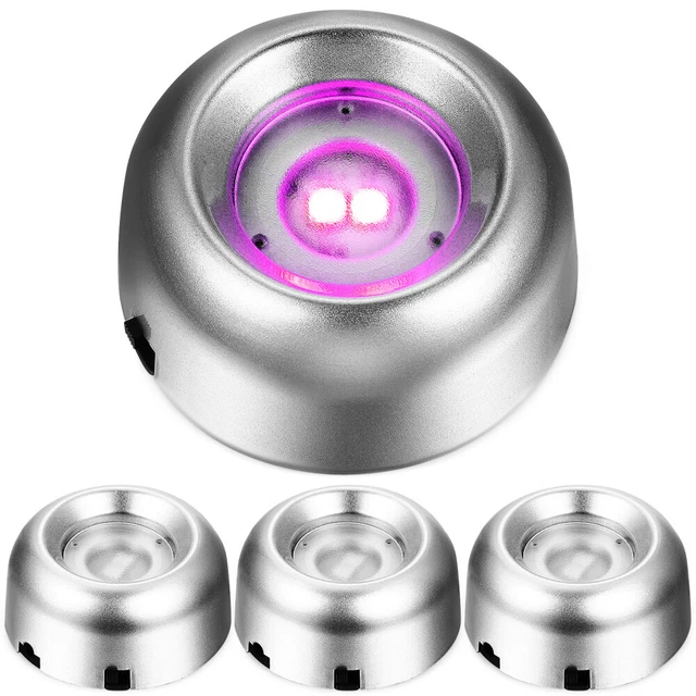4 piezas Soporte para lámpara de plástico LED Soporte para exhibición Cristales base de luz