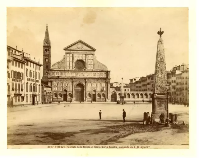 Alinari. Italie, Firenze, Facciata della Chiesa di Santa Maria Novella  Italy. V