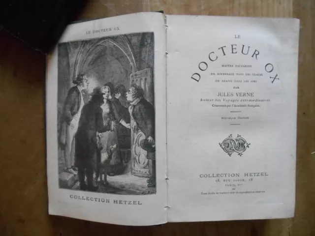 Ancien livre scolaire  Le docteur OX   par Jules Verne   hetzel