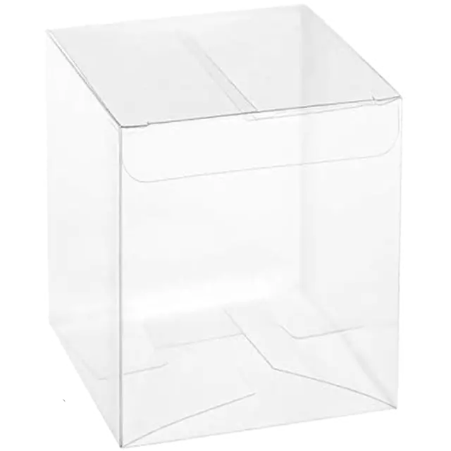 20 SCATOLE BOMBONIERE TRASPARENTI PVC 8x8x16 CM  FCA-PVC58-20