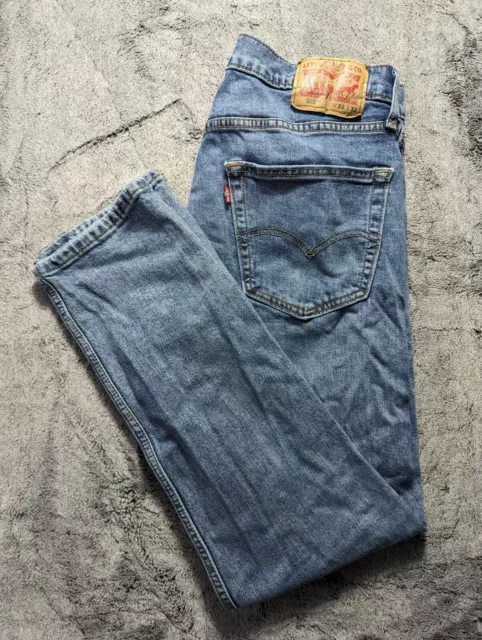 LEVI'S 502 TAPERED Leg Jeans Men's Size 33x32 Medium Wash $19.97 - PicClick