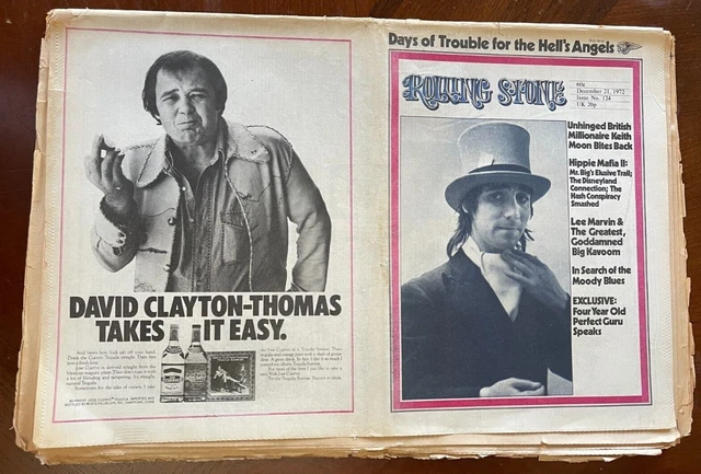 Rolling Stone Magazine #124 Dec. 21,1972 Keith Moon, Lee Marvin 