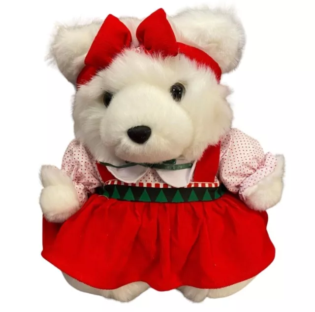 Miss Santa Bear 1995 Dayton Hudson Conservation Corp Plush Stuffed Animal XMAS