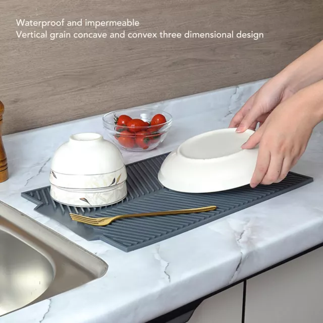 Acheter Tapis de séchage de vaisselle carré en Silicone, résistant à la  chaleur, antidérapant, égouttoir pour vaisselle, coussin pour lave-vaisselle,  tapis de drainage pour évier