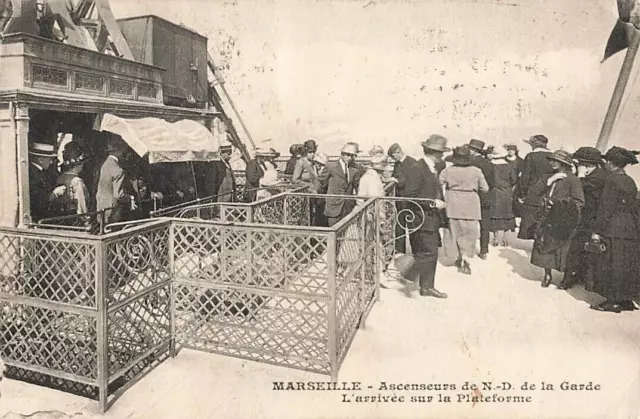 Postcard Platform Ascenseurs Elevators Notre Dame de la Garde Marseille France