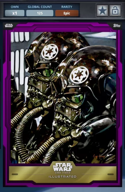 Topps Star Wars Card Trader Illustrated - TIE Fighter Pilots - CTI - Digital