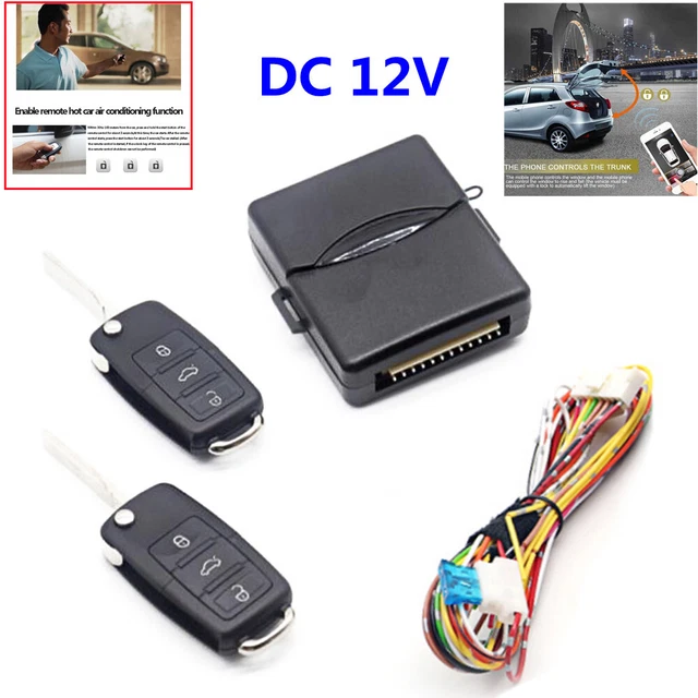 Car Alarm System Remote Security Central Locking Kit Door Lock Keyless APP DC12V