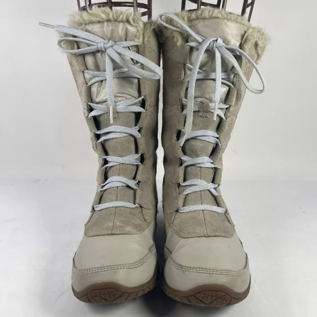 The North Face Nuptse Purna Women's 200g Boots US 7.5 Beige Fur Midcalf Boot 3