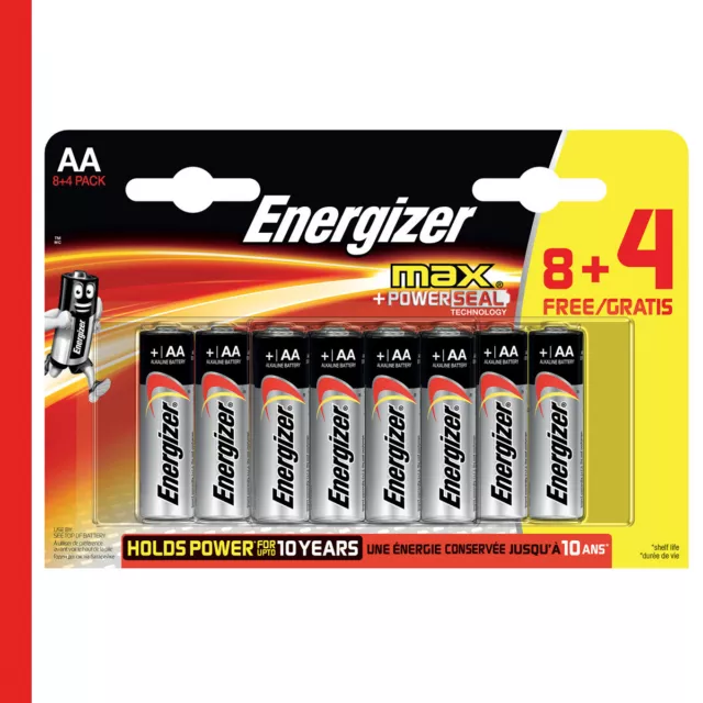 Energizer Max Alcaline Batteria Mignon Aa, 12er Pacco Risparmio 1 X 1.5V LR6